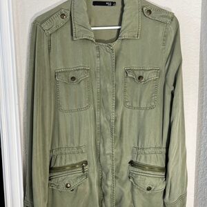 Max Jeans Olive Utility Jacket for Women